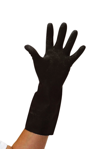 Large Black Thick Rubber Gloves (size 9)